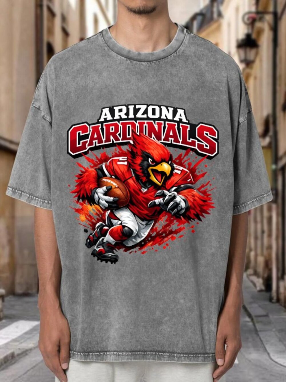 Arizona Cardinals Mascot Football Streetwear T-shirt MD2DP3Z2M802